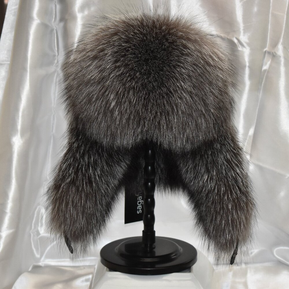 FOX Fur Had LEATHER Top SAGA Furs Quality Aviator